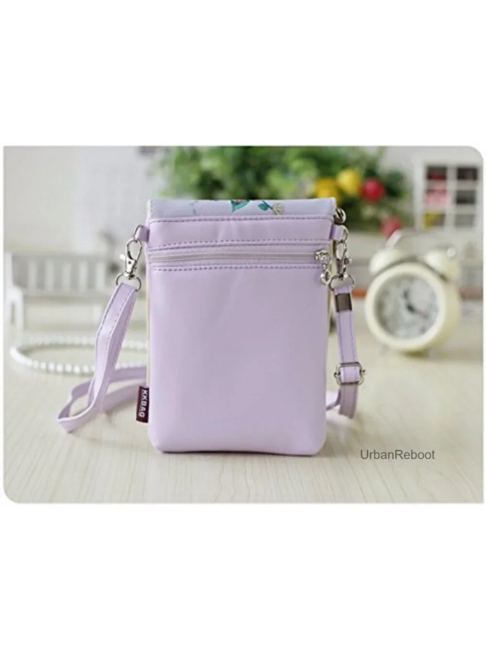 Faux Leather Mini Crossbody Bag Purse Wallet Adjustable Strap